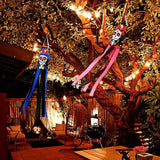 NOVWANG 2 Pcs Day of The Dead Windsocks, Dia de Los Muertos Wind Socks Day of The Dead Hanging Windsock Flag Decoration for Garden Yard Porch Backyard Patio Decor