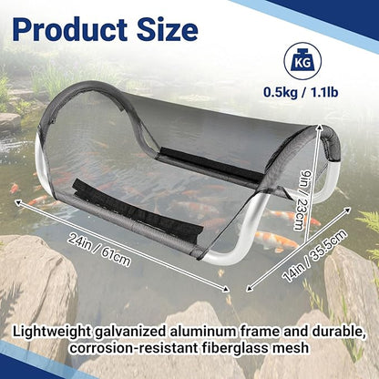 Vicenpal Koi Castle Cave for Pond Outdoor Fish Hideout for Koi Pond Decorations Predator Protection Tunnel for Ponds Aquariums Terrariums, 24" x 14" x 9"(24 x 14 x 9 Inch)
