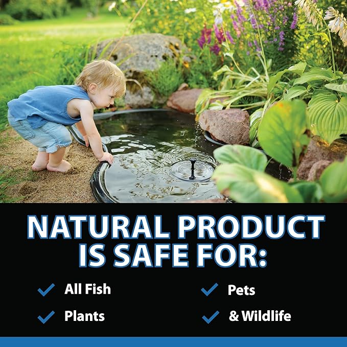CrystalClear ClarityMax, All-in-One Pond Clarifier Treatment, All-Natural Beneficial Microbes & Enzymes Provide Max Clarity, Koi Fish & Pet Safe, Algae Stain Remover, Crystal Clear Water Garden 6 LB