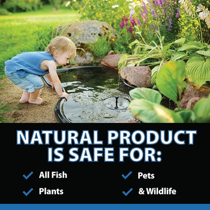 CrystalClear ClarityMax, All-in-One Pond Clarifier Treatment, All-Natural Beneficial Microbes & Enzymes Provide Max Clarity, Koi Fish & Pet Safe, Algae Stain Remover, Crystal Clear Water Garden 2.5 LB