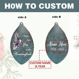 ASTARIN Personalized Memorial Wind Chimes, 35" Deep Tone Hummingbird Wind Chimes Memorial Gifts for Loss Mom Dad, Sympathy Windchime in Loving Memory of Loss Loved One(Produced in USA)
