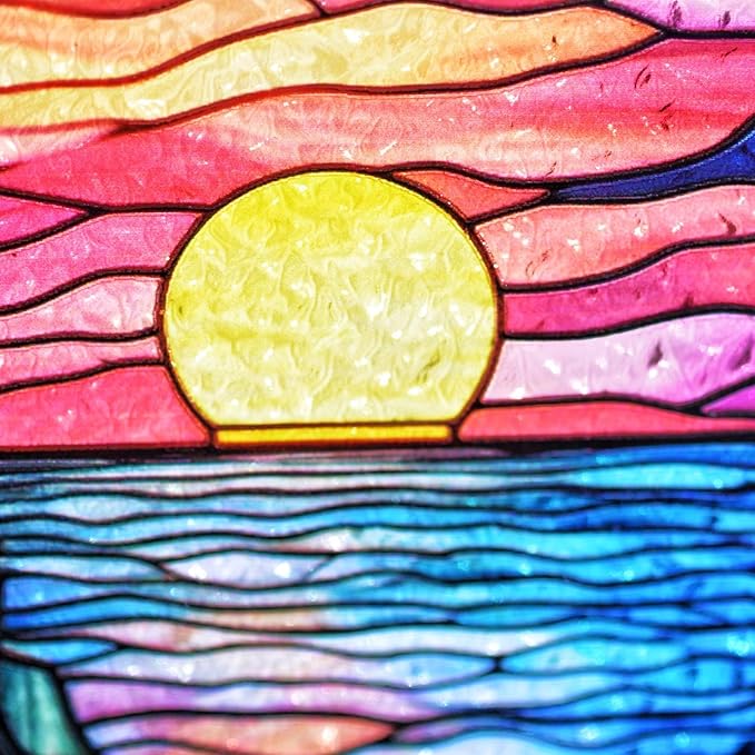 Lighthouse Garden Suncatcher, Stained Glass Window Hanging Memorial Gift for Mom, Sun Catcher for Home Garden, Christmas Party & Wedding Decor