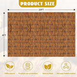 KOIUEYW Bamboo Reed Fencing, Light Russet Bamboo Fence Rolls 4 Feet High, Decorative Reed Screen Privacy Curtains for Patio Balcony Garden Backyard Outdoor, 4 x 10 FT