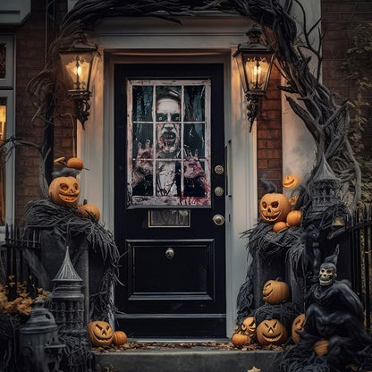 Halloween Window Decorations Scary Vampire Ghost, Halloween Party Hanging Decor Blood Spooky Theme Poster for Outdoor Indoor Door Yard Porch Wall Holiday, 32" x 47"