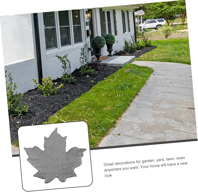 Garden Maple Leaf Design Cast Iron Pathway Decor for Outdoor Walkway for Lawn and Garden Decoration