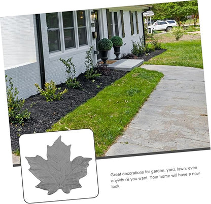 Garden Maple Leaf Design Cast Iron Pathway Decor for Outdoor Walkway for Lawn and Garden Decoration