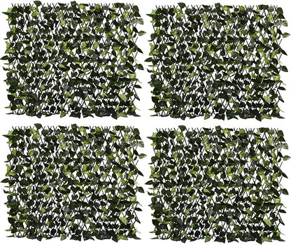 Expandable Fence Privacy Screen for Balcony Patio Outdoor,Decorative Faux Ivy Fencing Panel,Artificial Hedges (Single Sided Leaves)…