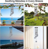 Wind Chimes for Outside Clearance, Wind Chime with Natural Sounds, Outdoor/Indoor Decorations for Patio, Porch, Backyard and Garden Decor (Sun Evil Eyes)