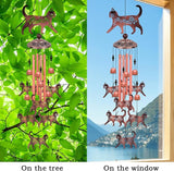 Outdoor Cat Wind Chimes, Gifts for Mom & Grandma & Woman & Family & Neighbor, Cats Decoration for Home,Garden,Balconies,Room,Patio,Indoor, Mobile Wind Catcher, Memorial Windchime, Blessing Wind Bells
