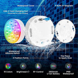 LOFTEK Submersible Pool Lights with Remote, Rechargeable LED Pool Light, Underwater Pool Light, 16 Color Changing Floating Pool Lights for Pool, Shower, Hottub, Pond, Bathroom (4 Pack)