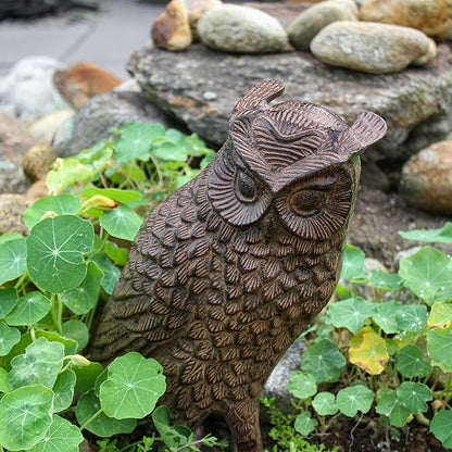 Achla Designs Great Horned Owl Garden Statue, Bronze