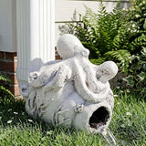 Real Octopus Gutter Downspout Extender Statue, Garden Ornament, Fish Decorative Gutter Extension Downspout, Perfect Rain Diverter for 3"x4" Downspouts, Eco-Friendly Resin, Outdoor Decor Gift