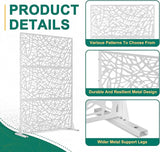 72" H×47" W Metal Privacy Screen Outdoor Privacy Screen Freestanding Outdoor Privacy Screens and Panels for Patio Lawn Deck (Consists of 3 Panels)