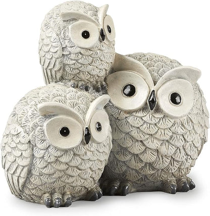 Garden Items Owls Garden Statue, one Size, Light Gray