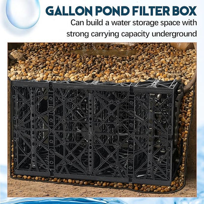CroBlissful 1 Pack 45.7 Gallon Water Bricks Blocks Water Storage Module Block Matrix Block System for Pondless Waterfalls Disappearing Waterfalls or Fountain Features Garden