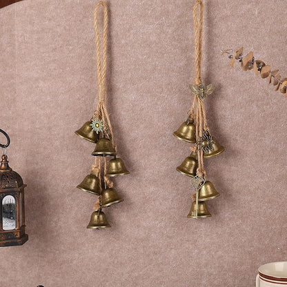 2 Pieces Witch Bells for Door Knob for Protection Handmade Decorative Door Hanging Bell Witch Wind Chimes for Boho Home Room Decor(Bees)