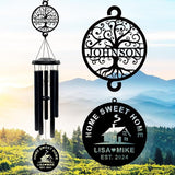 37'' Personalized House Warming Gifts New Home Wind Chimes,Housewarming Gifts Ideas for Women, Men, Couple, New Homeowner,Outdoor Decor for Patio,Garden,Yard