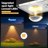 NIORSUN Solar Fence Lights,24 Pack Deck Light,Led Lights Warm White Outdoor Wall Lights,IP45 Solar Powered Light Waterproof for Backyard/Pool/Railing/Patio/Porch/Step/Outside/Garden (Black)