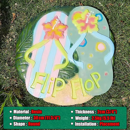 Stepping Stone Decorative Step Stones That Stake Into The Ground, Landscaping Stepping Stone/Walkway Tiles, Yard Decor Pathway Pavers Stones Ornaments(Green)