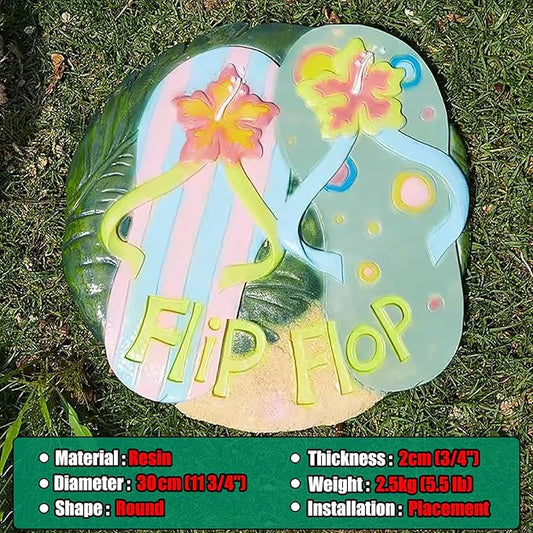 Stepping Stone Decorative Step Stones That Stake Into The Ground, Landscaping Stepping Stone/Walkway Tiles, Yard Decor Pathway Pavers Stones Ornaments(Green)