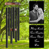 Personalized Wind Chimes Memorial Engraved Gift,Custom Sympathy Wind Chime for Loss of Loved One,Customized Mother Father Dog Pet Family Remembrance Bereavement Gifts