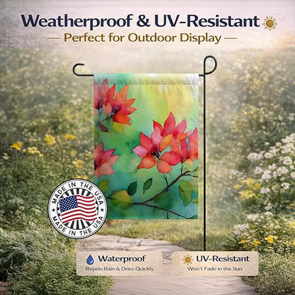 Caroline's Treasures Missouri Hawthorns in Watercolor Garden Flag Mailbox Flag Decorative Yard Flag Banner Outside Patio Artwork Yard Flower Beds, Garden Size, Multicolor