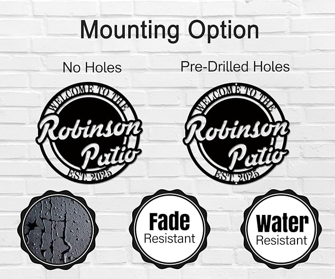 Personalized Patio Signs Outdoor Custom Deck Signs and Decor Outdoor Welcome to Our Backyard Bar And Grill Sign Wall Decor Backyard Metal Sign Personalized Outdoor Signs for Patio Housewarming Gift