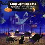 6 Pack Halloween LED Glowing Eyes Black Cat Glow in The Dark with Lights Outdoor Outside Halloween Decorations Scary Yard Signs Garden Decor Lawn for Pathway Stake Thickened Silhouette