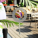 Wind Spinner Suncatcher Metal Colorful Heart for Outside Durable 3D Stainless Steel Wind Pendant Hanging Art Ornaments for Garden Yard Balcony Decor