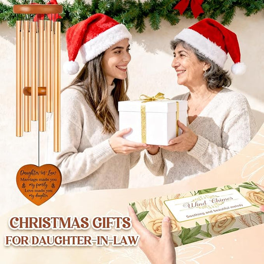 Daughter in Law Gifts, Mothers Day Funny Gift for Daughter in Law Wind Chimes, Birthday Wedding Anniversary Presents for Future Daughter- in-Law, Son Girlfriend from Mother, Mother in Law, 36 inch