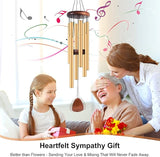 Bursvik Large Aluminium Wind Chimes 37 Inches to Create a Zen Atmosphere Suitable for Outdoor, Garden, Patio Decoration. Classic Wind Chimes with Wind Catcher Suitable as A Gift for Unisex(Gold)