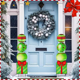 Yookeer 2 Pcs Large Candy Christmas Metal Yard Stakes Signs 29.9 Inch Lime Green Lollipop Peppermint Christmas Outdoor Decorations Lawn Signs with Stakes Colorful Xmas Decor for Front Door Garden