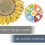 Magnolia Garden 12-Inch Sculpted Golden Sunflower Decorative Stepping Stone – 3D Floral Resin Garden Walkway Tile – Vibrant Yellow Flower Outdoor Accent