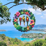 Metal Three Birds Wind Spinner Gift for Boy Girl Kids Colorful 3D Hanging Wind Spinner for Outdoor Garden Decor Animal Wind Sculptures for IndoorOutside Lawn Yard