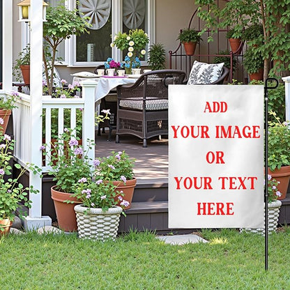 Custom Garden Flags for Outside Personalized Flag Customizable with Picture Make your Own Banner Customized Yard Decor 12x18 Double Sided Small