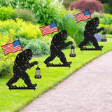 Solar Garden Stake Decorative Lantern for Outdoor, 2 Pack Metal Bigfoot Silhouette Lights for Lawn, Pathway, Patio, Yard Outdoor Decor Gifts for Women Mom and Grandma
