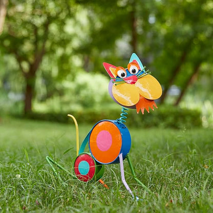Glitzhome Metal Novelty Garden Statue Outdoor Decoration