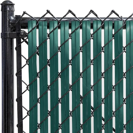 Chain Link Fence Privacy Blade Slates with Bottom Lock 5x10 Ft Green for Gardening, Privacy, Outdoor Wall, Balcony, Patio, Yard, Safety Fence Screen Cover for Dog, Cat, Pet Hedge Slats