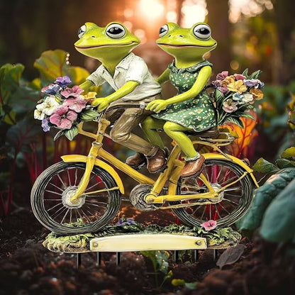 2D Love Frog Acrylic Garden Stake Decorative Yard Lawn Planter Outdoor Ornament (#02 Style)