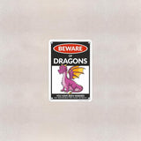 SmartSign Funny Beware Of Dragons Warning Sign - 10"x7", 40 mil Laminated Rust-free Aluminum - Metal Signs for Wall Decor, Outdoor, Patio, Gifts, Cafe - Dragon Theme, Made in USA
