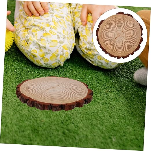 BESPORTBLE 1pcs Outdoor Wooden Garden Pathway Paver Stepping Slice for Landscaping Lawn Walkway Decoration Elegant Garden Supplies
