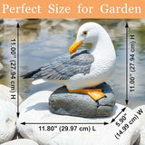 Real Seagull Outdoor Sculpture,Garden Funny Bird Statue,Beach Statue,Resin Animal Seabird Ornaments,Coastal Beach Decor for Outdoor Table Decor for Garden,Terrace,Lawn,Yard