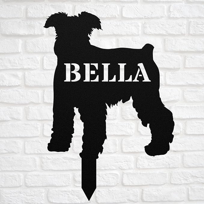 Personalized Miniature Schnauzer Garden Statue Stake Miniature Schnauzer Outdoor Yard Art Memorial Remembrance Sculpture for Yard Garden Porch Lawn Grassland Park Farm Flowerpot Decor.