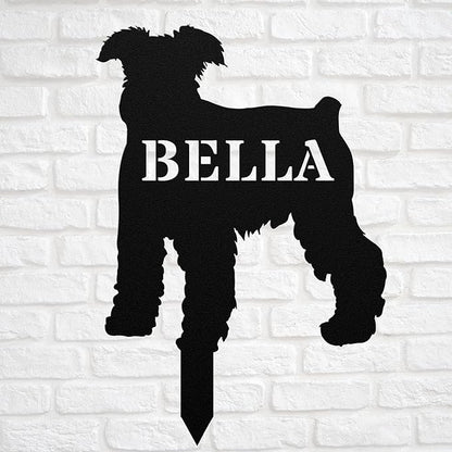 Personalized Miniature Schnauzer Garden Statue Stake Miniature Schnauzer Outdoor Yard Art Memorial Remembrance Sculpture for Yard Garden Porch Lawn Grassland Park Farm Flowerpot Decor.
