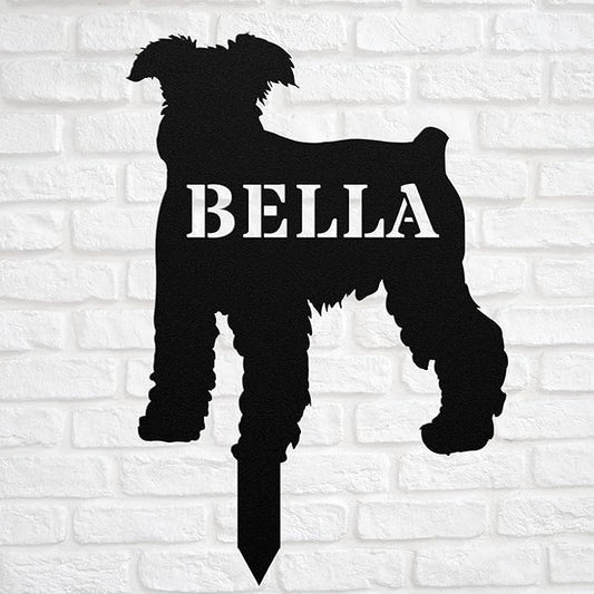 Personalized Miniature Schnauzer Garden Statue Stake Miniature Schnauzer Outdoor Yard Art Memorial Remembrance Sculpture for Yard Garden Porch Lawn Grassland Park Farm Flowerpot Decor.