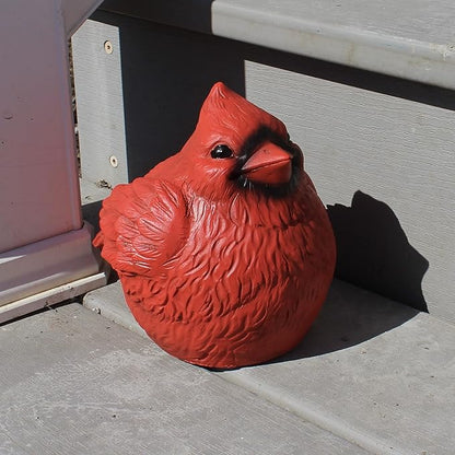 Gift Essentials Stocky Cardinal Garden Statue and Key Hider - Hides a Secret Extra Hidden Key Outside in Garden, Yard or Porch