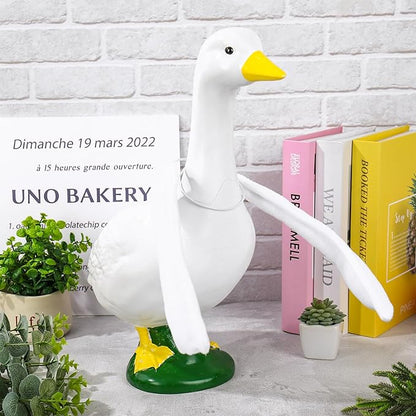 JarThenaAMCS Poseable Goose Wings for 23" - 28" Porch Goose Outfit Accessories White Wings for Fall Christmas Party Outdoor Patio Yard Lawn Decoration
