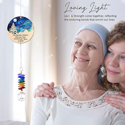 2 Layered Ornament Suncatcher - Sympathy Gift for Loss of Loved One - Memorial Grief Keepsake - Mother's Day Father's Day for Men Women Family Friends - Meaningful Home Decor