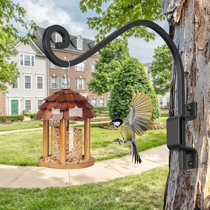 2 Pack 15" Swivel Plant Hangers Outdoor Wall Mount – Heavy Duty Metal Hanging Plant Bracket with 180° Rotation for Bird Feeder, Flower Basket, Lantern, Wind Chimes, Patio Garden Porch Decor
