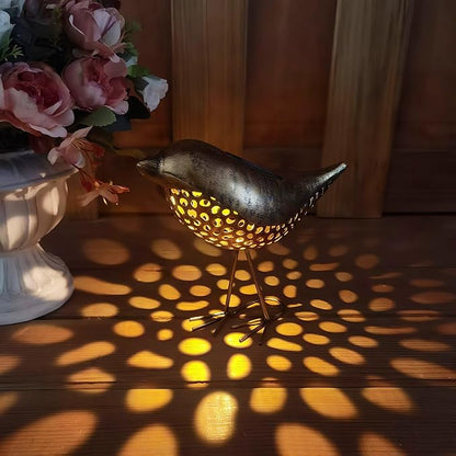 Solar Garden Statue Bird Light, Outdoor Metal Figurine Decoration for Garden Pathway Patio Yard Lawn Gifts